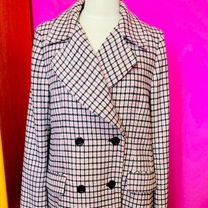 Double-breasted Forever 21 plaid coat